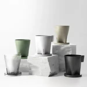 플랜트엘 택받침세트 불로장생 에어프루닝 플라스틱 슬릿 다육이 분갈이 미니 에어포트 원형 화분