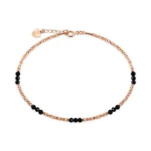 [비앤비골드] 14K 플렉시 티탄 블랙스피넬 3볼 사각컷 뱅글 팔찌 GTB41096