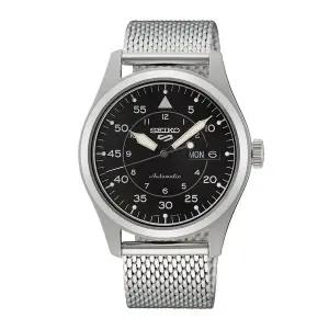 [세이코알바]세이코 세이코5 플라이거 남성 남자 실버 블랙 오토매틱 메탈시계 SRPH23K1