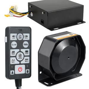 BooYu 12V 200W Police Emergency x 10A Tow Siren Speaker System Ambulance Horn Firefighter Truck Slim POV Car RV PA ATV Microphone][Hands-Free] UTV Switches][Handheld Vehicles [120-135dB][2 Van for
