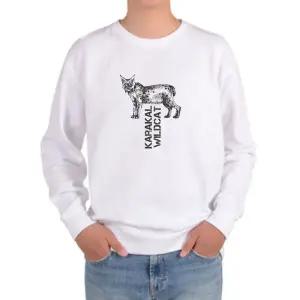 [하프클럽/알티피아]맨투맨 야생고양이 카라칼 대형묘 프린트티셔츠