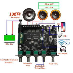 250W+100W Bluetooth 증폭기 보드 전력 서브우퍼 사운드 클래스 D 홈 시어터 오디오 스테레오 이퀄라이저 A