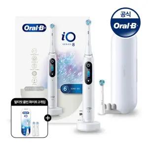 [Oral-B] 오랄비 전동칫솔 iO8 화이트 + 전용리필모 2개