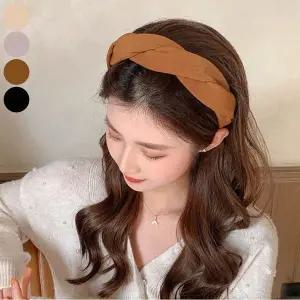 청순 머리띠 페미닌 꼬임 헤어밴드 여자스러운 넓은