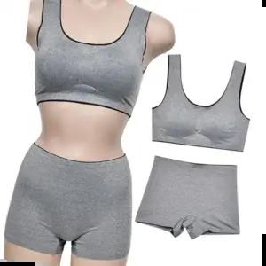 여자속옷 심리스 스포티한 스포츠브라 드로즈팬티 세트 0297ei