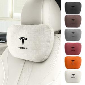 테슬라 호환  모델 3 S X Y 로드스터호환  차량 실내 시트 헤드레스트 퍼 목베개 허리 지지대 악세사리