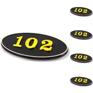 호실판 타원형 입체 1P 현관 번호판 문 호수판/숫자판/호수표시판/입체문호판/블랙/도어사인