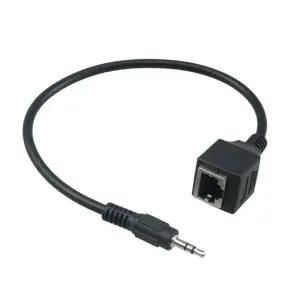RJ45 to 3.5mm AUX 오디오 신호 변환케이블 랜선 스피커 연장 젠더 스테레오