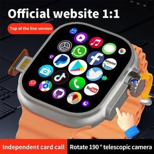 새로운 남녀 스마트워치 2.29인치 S10 울트라 스마트워치, 회전 카메라, GPS, WIFI, 구글 플레이 스토어, 터치 ID, 256GB 저장용량 탑재