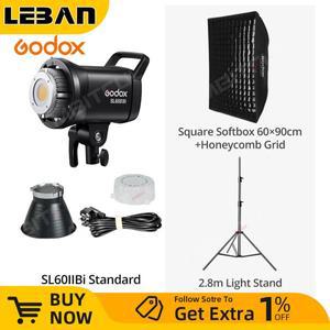 Godox SL60IIBi COB LED 비디오 라이트 2800-6500K 2.4G 무선/블루투스 제어 녹화용 연속 조명 Bowens 마운