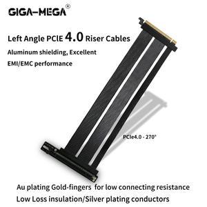 좌각 PClE 4.0 라이저 케이블 GPU 수직 마운트 브래킷 PCI-E X16 저손실  호환성 지지대 ATX 케이스