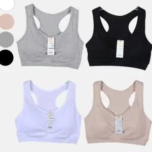 부드러운착용감 신축성이 좋아 편안한 면스판 망고 스포츠 브라