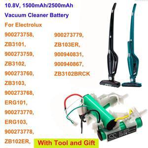 Electrolux ZB3101, ERG101, ZB102ER,ZB103ER,ZB3102BRCK용 OrangeYu 1500mAh/2500mAh 배터리 900273758