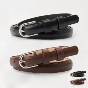 여성 은장 버클 슬림 허리띠 벨트 LM-0546 얇은여자벨트