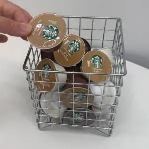 커피캡슐 철제 수납함 바스켓 정리함 캡슐보관함 커피보관함