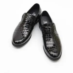 패턴 구두 단화 캐주얼 블로퍼 가죽 남자 남성