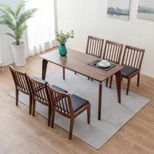 /퍼니럭스리빙 엘빈 로즈우드 원목 의자형 6인 식탁세트