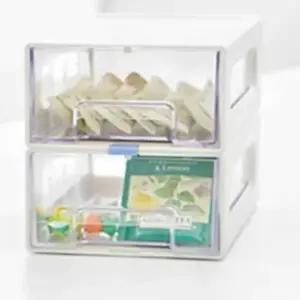 ( )시스맥스 스마트 멀티박스 2단 다용도멀티박스 데스크박스 다용도수납함 커피정리함 티백정리함