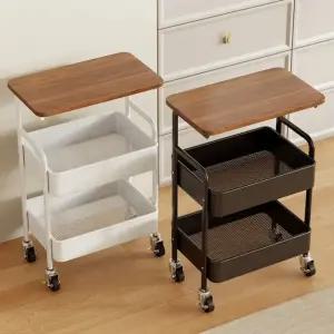 선반형 이동식 트롤리 틈새 선반 3단 주방 카트