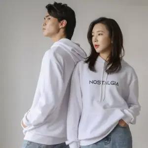 노스텔지어 남녀공용 오버핏 후드티셔츠
