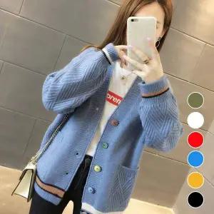 컬러 QW61UR81 버튼 루즈핏 가디건 URD-109