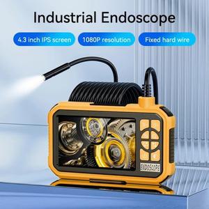FUERS 단일/이중 렌즈 내시경 카메라 4.3인치 IPS 1080P 반경질 스네이크 하수구 파이프라인용 2600mAh 배