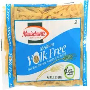 마니슈비츠 프리미엄 농축 중간 노른자 프리 누들 파스타 12온스(3팩) 콜레스테롤 1회 제공량당 단백질 8g