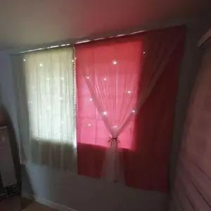 붙이는 찍찍이 핑크 암막커튼 스타펀칭 WFM6TDF