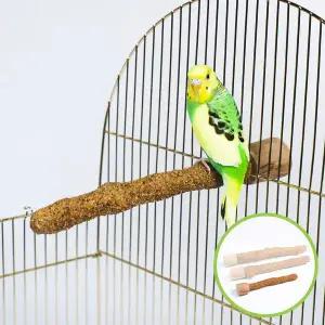 [하프클럽/올펫몰]일자형 갈색 발톱갈이 횃대(소) 횟대 앵무새횃대