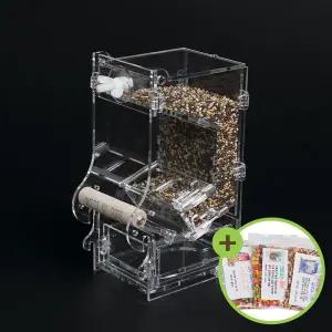 [하프클럽/올펫몰]아크릴 자동모이방 A2(소)중소형 새모이통 자동급식기