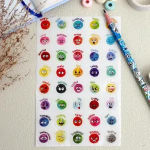 감정스티커 표정 이모지 다꾸용품 영어 감정교육자료 상담스티커