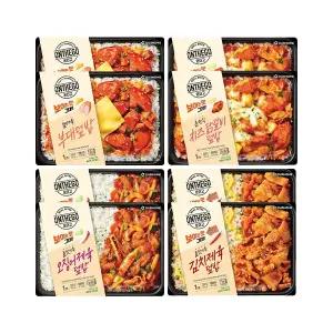 온더고 혼합8(부대덮밥2,치즈닭갈비2,오징어제육2,김치제육2)
