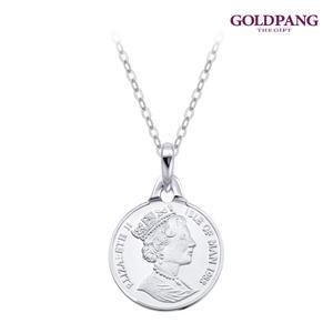 14k 엘리자베스코인 펜던트 10mm-화이트골드 ::주문제작::