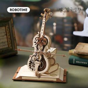 한글설명서 로보타임 매직첼로 AMK63 우드 퍼즐 Magic Cello ROKR