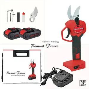 롬멜프랑코 21V 더모아 더 크레이지 충전식 무선 전동 전지가위_배터리 x 2