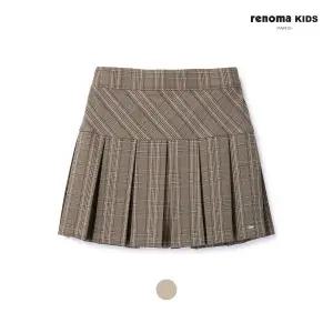 [대구백화점] [레노마키즈] 여아 브라운 체크 주름 스커트(R2431S601)