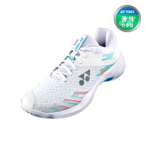 요넥스 배드민턴화 SHB-CA1WEX 캐스케이드 엑셀 와이드 화이트 스카이블루