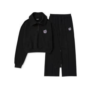 널디 우먼스 수플레 크롭 스?셔츠 세트(24FW) 블랙 PNEF24SWSP0701