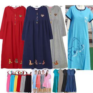 원가이하 정리국산품홈웨어 민소매 반팔 7부소매긴팔원피스 프리빅사이즈