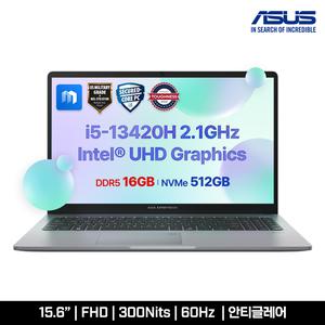 ASUS P1503CVA-S70532 /램16G/SSD 512G/사무용 학생용 노트북