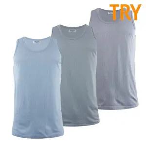 [TRY]트라이 남성 순면 민소매 런닝 메리야스 난닝구 퍼스트 3매입 패턴B