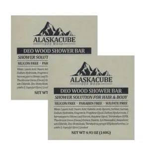 알래스카 큐브 140g 2개 데오우드 퍼퓸 샤워바 데오드란트