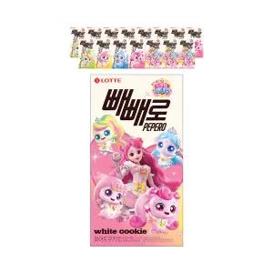 롯데웰푸드 티니핑 빼빼로 화이트쿠키 8갑, 296g, 2개 (총 16개)