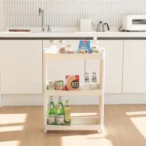 베이직 슬림 수납 트롤리 3단 / 1+1 / 반짝 세트 구성