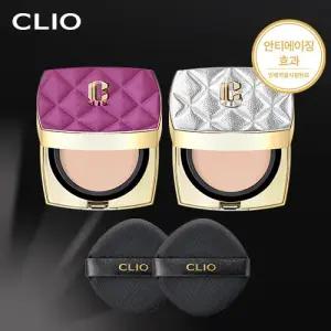 클리오 뉴 마그넷팩트 레더에디션 본품2개 + 블랙 퍼프2개