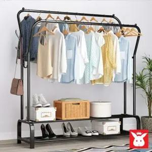 옷방 원룸 옷걸이거치대 철제수납 스