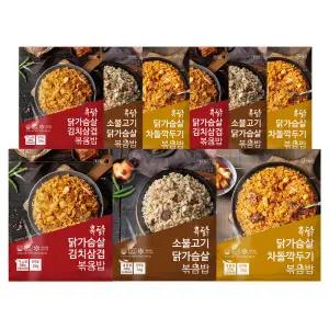 흑닭 닭가슴살 볶음밥 300g 김치삼겹/소불고기/차돌깍두기볶음밥 3종 9팩