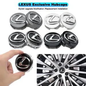 렉서스 F 스포츠 LBX NX RX 350h 450h ES UX 300e GS GX IS LS LX CT LC RC용 4개 62MM 자동차 엠블럼 휠