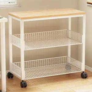 책상밑수납 이동식 바퀴달린 트롤리 수납 책꽂이 정리함 바퀴포함 그라스그린화이트 3단