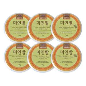 알로에베라 미인발 발 각질케어 크림 70g, 6개